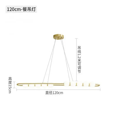 Gold Acrylic Ceiling Chandelier Dia102cm Bedroom
