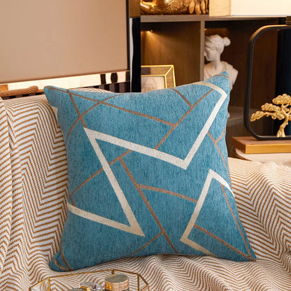 DecorBites™ Geometric Chenille Cushion Cover 45x45 Comfortable Luxury Home Decor