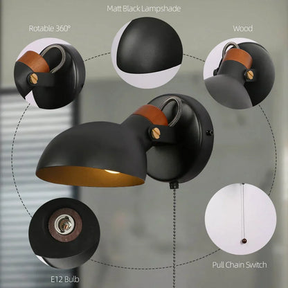 DecorBites™ LED Wall Sconce With Switch, Nordic Design for Bedside, Study, Living Room