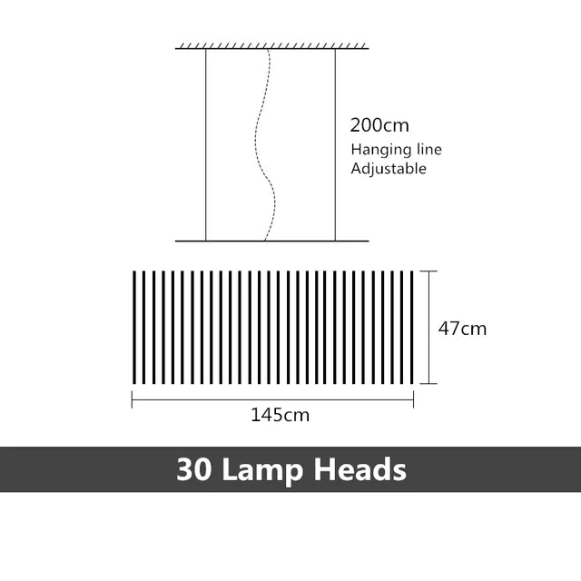 DecorBites™ LED Wave Pendant Chandeliers for Living Dining Room Restaurant