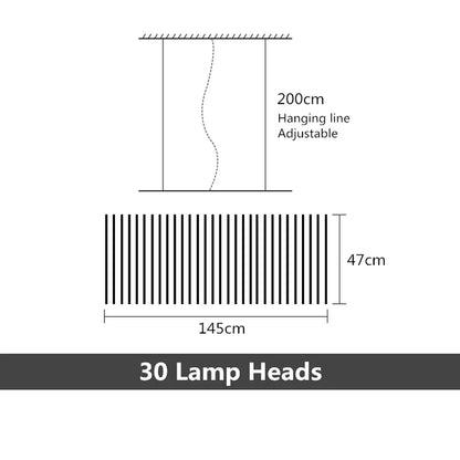 DecorBites™ LED Wave Pendant Chandeliers for Living Dining Room Restaurant