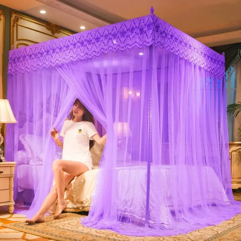 Pleated Lace Bed Canopy