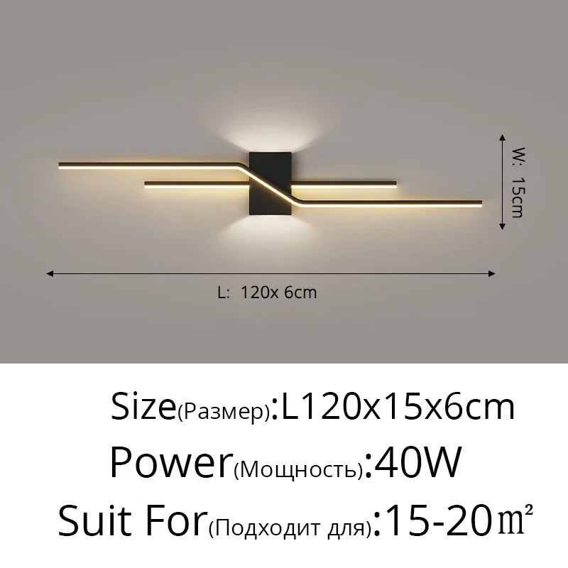 DecorBites™ LED Wall Lamp: Modern Long Strip Design for Aisle, Bedroom, Closets - Indoor Sconces Lighting