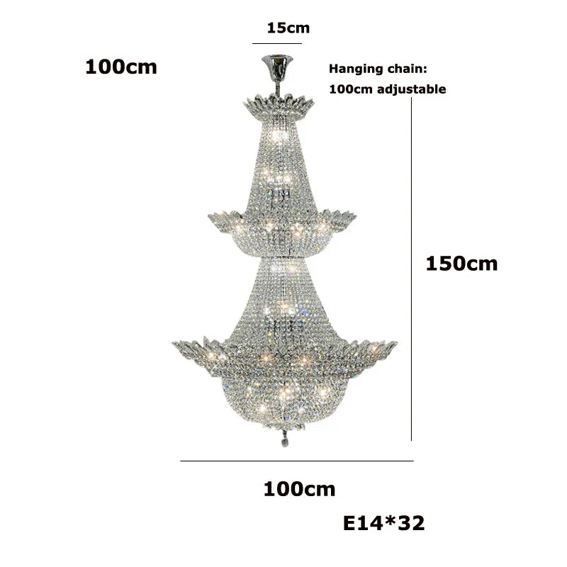 Decorbites™ Kristall-LED-Kronleuchter-Leuchte für luxuriöse Wohnzimmer-Dekoration