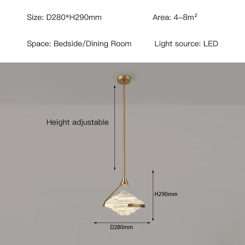 Decorbites™ Gold LED Anhängerlampe: Moderner Luxusstil für Schlafzimmer, Wohnzimmer, Esszimmer
