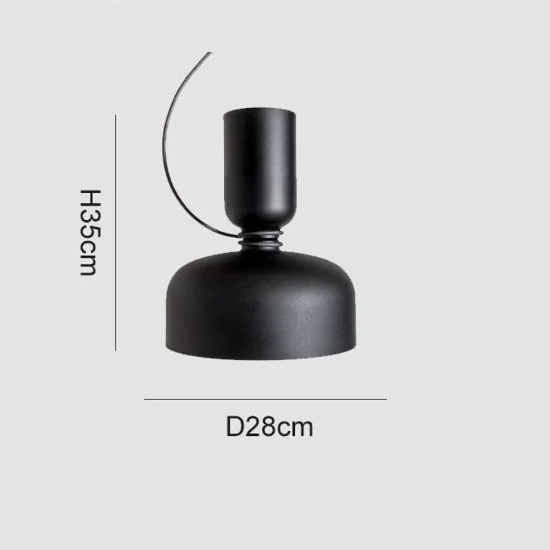 Danish Art Wrought Iron Pendant Light in Black or White