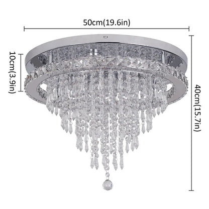 DecorBites™ K9 Crystal LED Chandelier Luxe Smart Ceiling Lamp Pendant Light