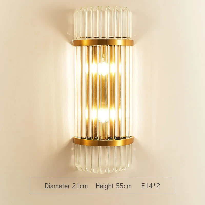 Gold Crystal LED Sconce WG610 Large Design