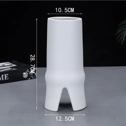 Decorbites™ Elegante gestreifte Keramikvase für TV-Schrank Handwerk Hydroponik Heimdekoration Geschenk
