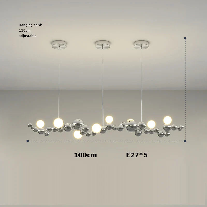 Decorbites™ Dimmbare LED-Hängeleuchte für das Wohnzimmer - Gold Silber Leuchte