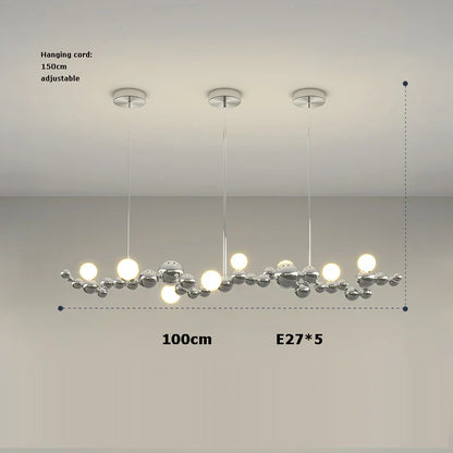 Decorbites™ Dimmbare LED-Hängeleuchte für das Wohnzimmer - Gold Silber Leuchte