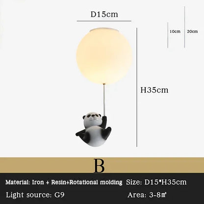 Decorbites™ Kinder Bären LED Deckenleuchter, süße Schlafzimmer-Hängeleuchte für Jungen und Mädchen