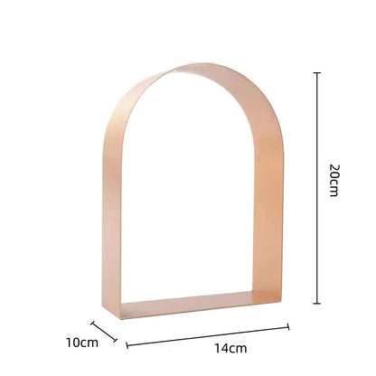 Decorbites™ Goldene Bögen Metallskulptur Raumdekoration Geometrisches Handwerk Figurine