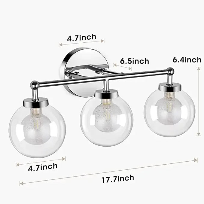 Decorbites™ Doppeltköpfige Glas- & Eisen-Wandlampen, moderne minimalistische Badezimmer-Spiegellampen