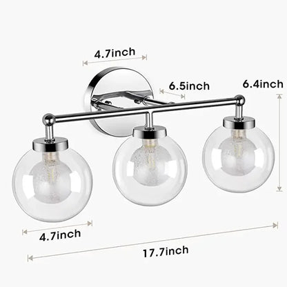 Decorbites™ Doppeltköpfige Glas- & Eisen-Wandlampen, moderne minimalistische Badezimmer-Spiegellampen