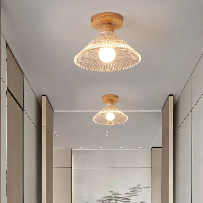 DecorBites™ Clear Glass LED Ceiling Light Fixture for Modern Home Aisle Balcony Restaurant Hallway Lighting