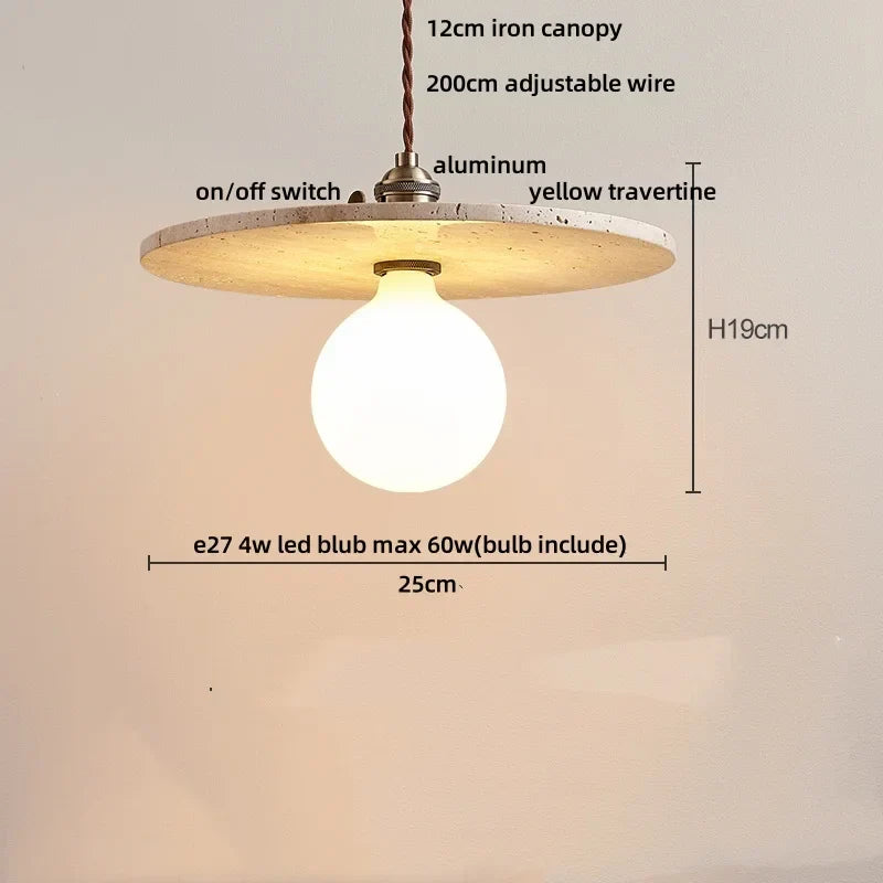Travertine Wabi Sabi Pendant