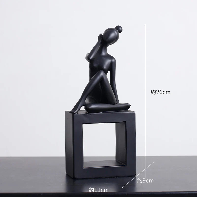 Decorbites™ Abstrakte Harz-Skulptur Moderne Schreibtisch-Dekoration Minimalistische Figuren Ornamente