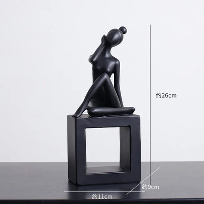 Decorbites™ Abstrakte Harz-Skulptur Moderne Schreibtisch-Dekoration Minimalistische Figuren Ornamente