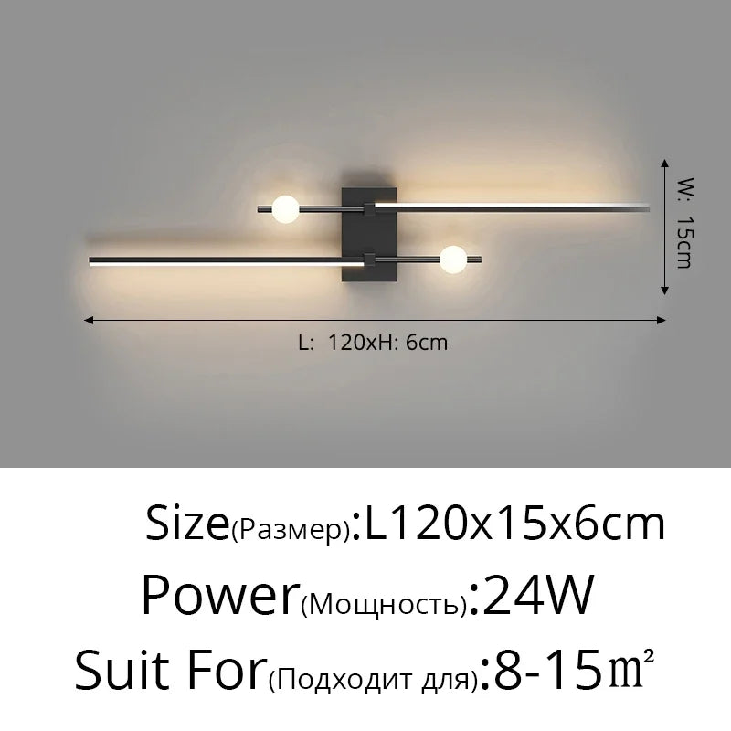 Decorbites™ LED Wandlampe: Modernes langes Line-Design für Wohnzimmer, Schlafzimmer, Flur, Innenbeleuchtung