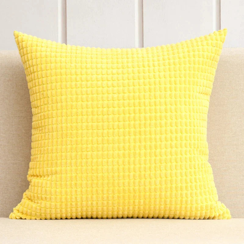 Decorbites™ Kordflanell Maiskorn-Muster Kissenbezug Einheitsfarbe Dekokissen-Hülle 40/45/50/55/60 cm
