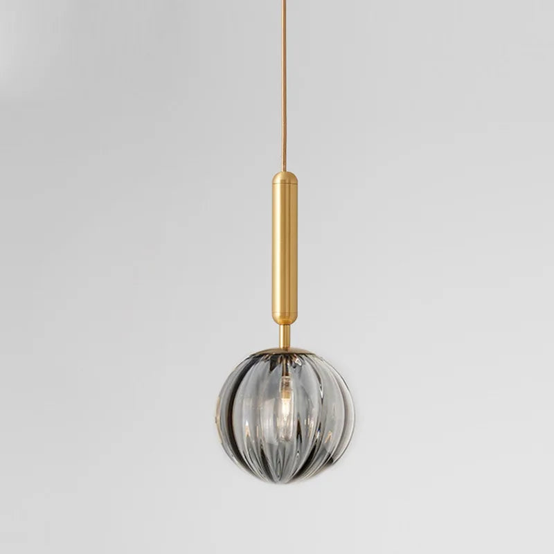 Nordic Glass Pendant Light With Painted Iron Finish