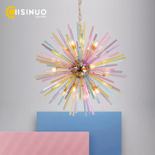 Decorbites™ Löwenzahn-Lüster aus Glas, hängende Beleuchtung für Kinderzimmer, Schlafzimmer, Esszimmer