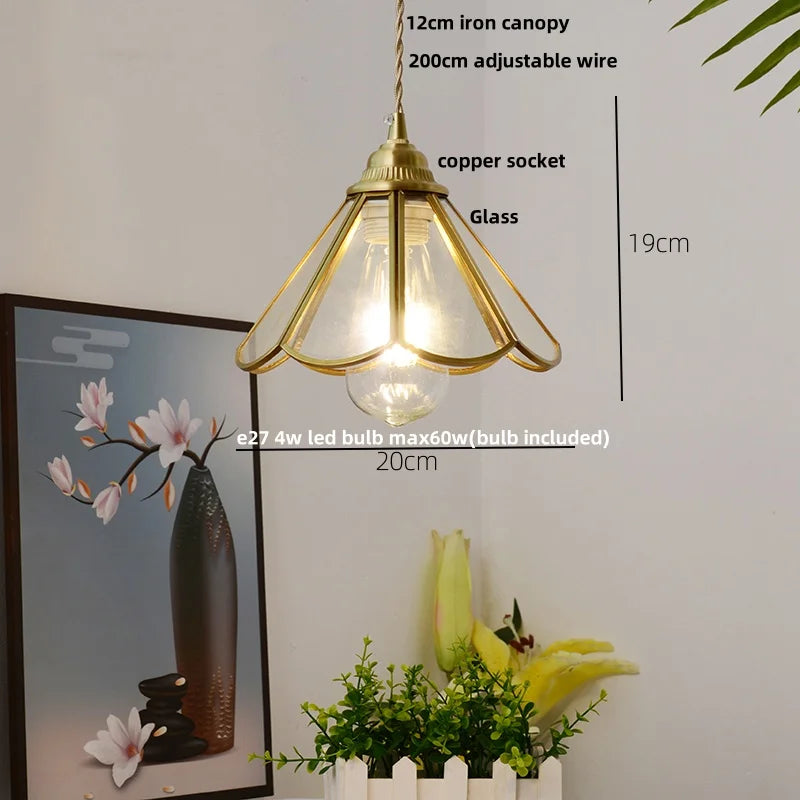 Decorbites™ Kupferdraht-Glasanhängerlampe verstellbar im Vintage-Stil für Coffee Bar & Gang
