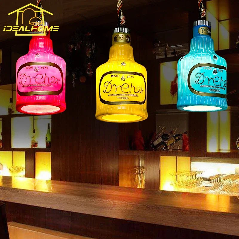 Decorbites™ Atmosphäre Glas-Hängeleuchten im Vintage-Weinflaschen-Stil für Kücheninsel-Dekoration