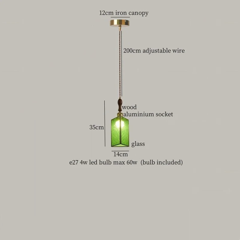 Green Vintage Pendant Light