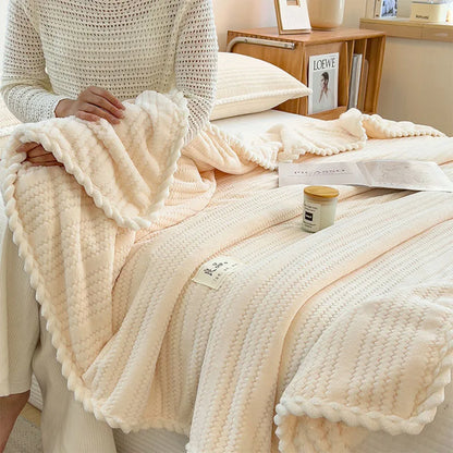 Decorbites™ Doppelseitige Jacquard-Milchsamt-Decke - Winterwarme Sofabezug