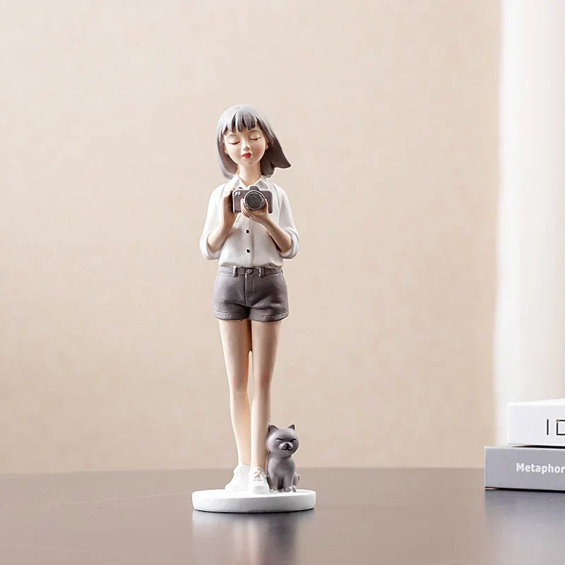 Resin Girl Figurine Sculpture
