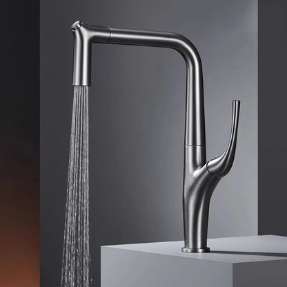DecorBites™ Black 3 Way Kitchen Faucet with Water Filter, Deck Mounted Brass Sink Mixer