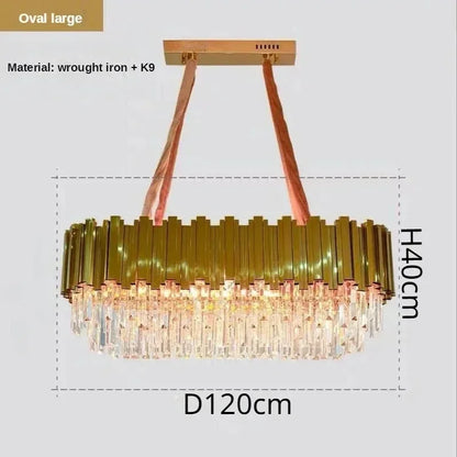 DecorBites™ Crystal Art LED Ceiling Chandelier: Luxury Living Room Round Lamp