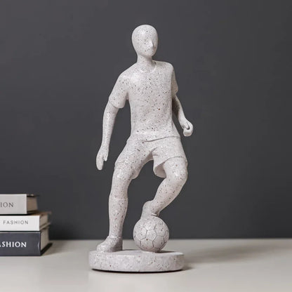 DecorBites™ Abstract Sports Player Sculpture Set Grey/White Figurines Home Decor