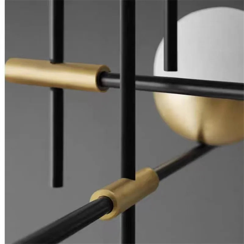 DecorBites™ Glass Ball Linear Chandelier: Postmodern Style Kitchen & Hotel Art Light