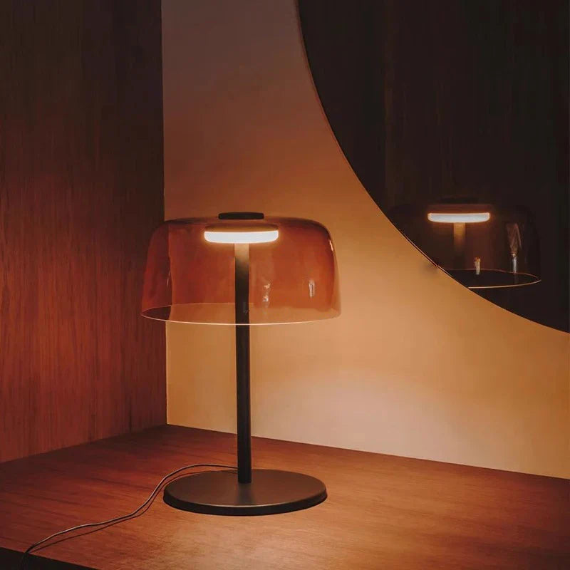 Decorbites™ Grünes Glas Vintage Tischleuchte für Büro, Schlafzimmer und Nachttisch – Luxuriöse Dekoration