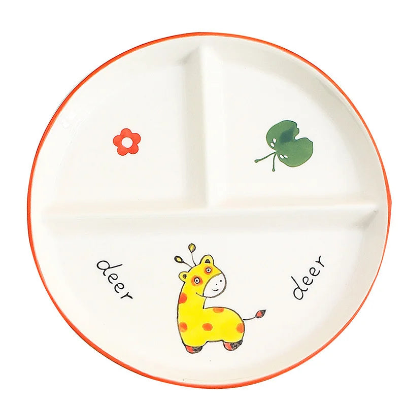Ceramic Cartoon Divider Plate