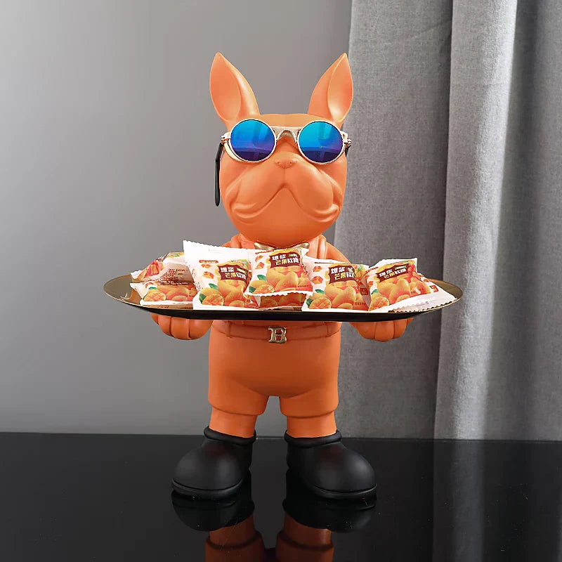 Decorbites™ Französische Bulldogge-Skulptur: Abstrakte Figur & Schlüsselhalter-Ornament