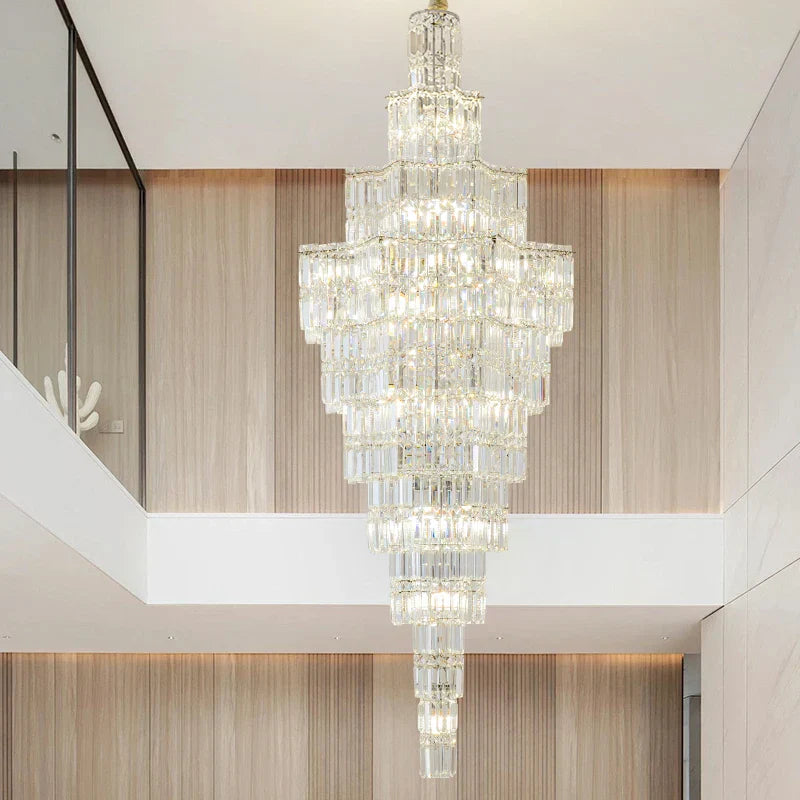 Decorbites™ Kristall-Treppenhaus-Lüster: Luxuriöser europäischer Stil für das Wohnzimmer einer Villa