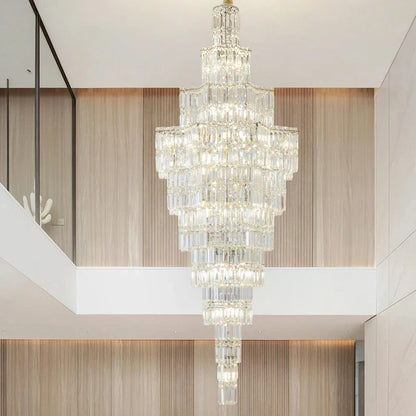 Decorbites™ Kristall-Treppenhaus-Lüster: Luxuriöser europäischer Stil für das Wohnzimmer einer Villa