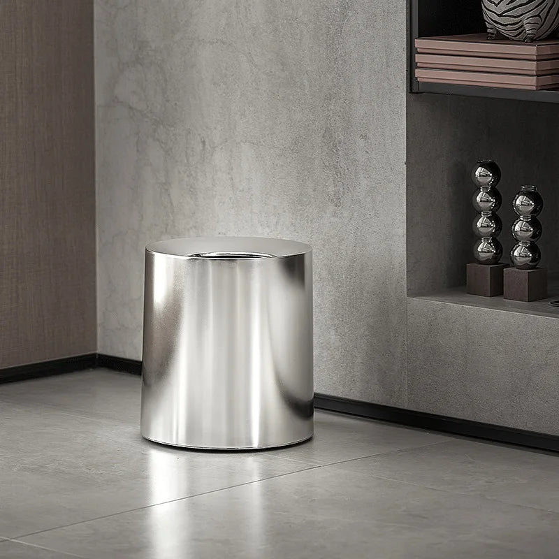 Matte Black Metal Waste Bin