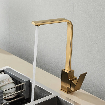 Decorbites™ Küchenarmatur: Chrom/Gold 360° Drehbarer Mischbatterie, Aufsatzmontiert für Waschbecken