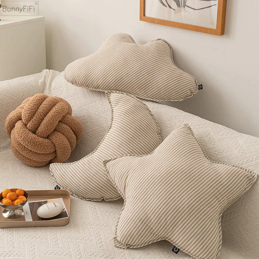 Decorbites™ Kinderzimmer Party Sofa Stuhl Auto Dekoratives Weiches Kissen Stern Mond Streifen