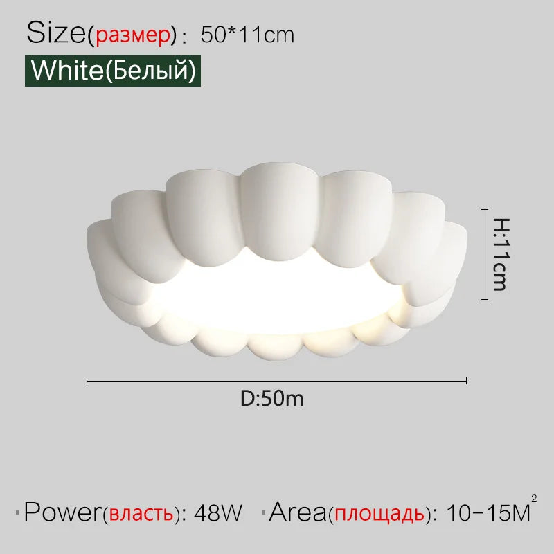 DecorBites™ Cream Wind Bedroom Ceiling Lights - Full Spectrum Internet Celebrity Design