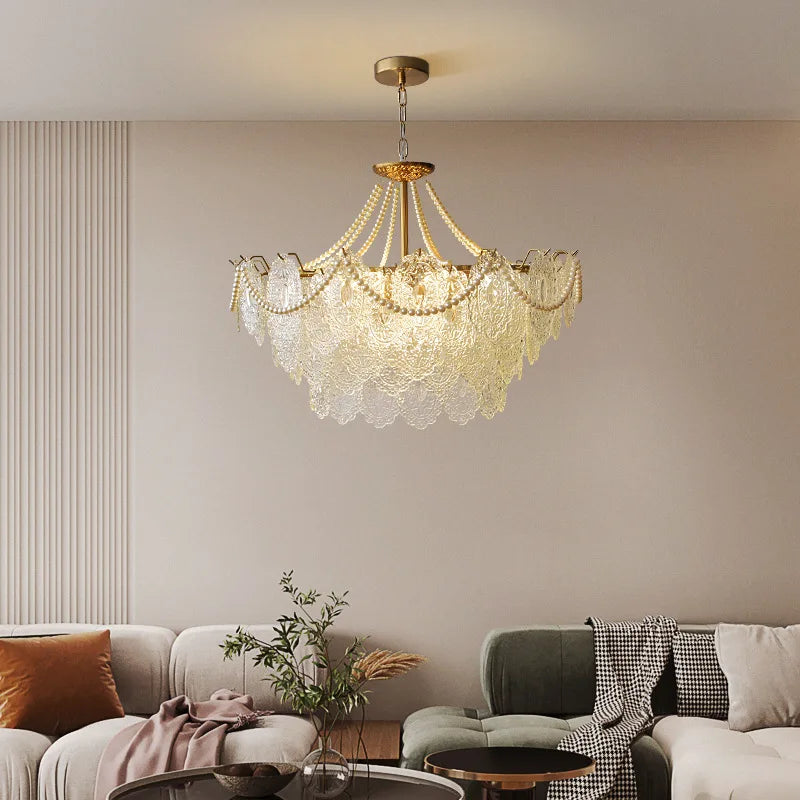 Decorbites™ Klar-Glas-LED-Kronleuchter: Moderner französischer Stil für Wohnzimmer, Schlafzimmer, Küche.