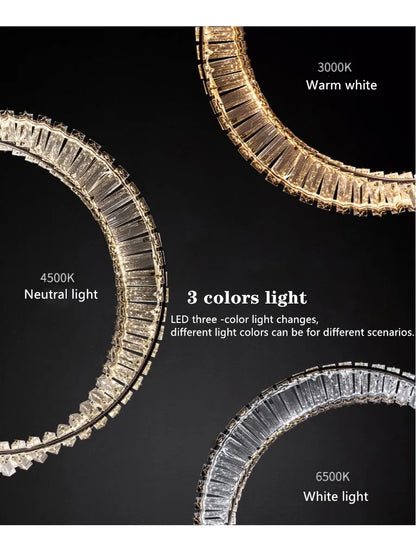 Decorbites™ Kristallring-Deckenleuchte – Moderner Luxus-LED-Kronleuchter für Schlafzimmer und Wohnzimmer