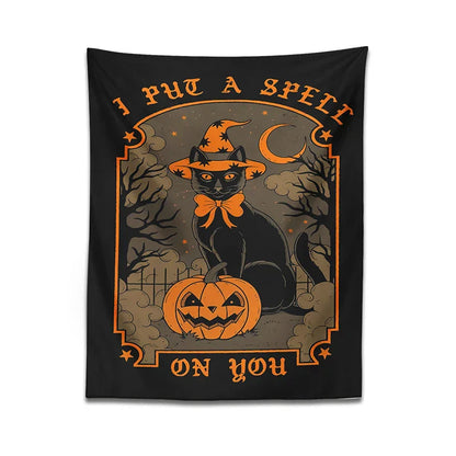 Decorbites™ Halloween-Katzen-Wandbehang für süße und gruselige Heimdekoration