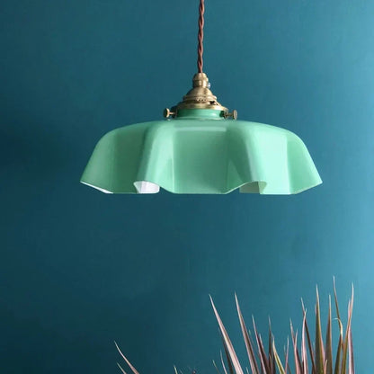 DecorBites™ Cream Glass Copper LED Pendant Lamp for Kitchen Bedroom Living Room