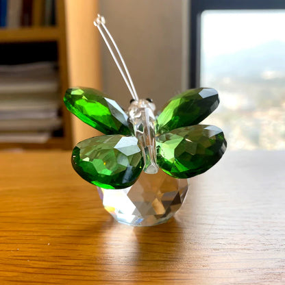 Decorbites™ Kristall-Schmetterlingsfigur Glas-Papiergewicht Skulptur Weihnachtsdekoration Geschenk